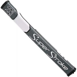 Superstroke Traxion Flatso Golf Putter Grip, Graywhite (Flatso 20) Advanced Surface Texture That Improves Feedback And Tack Minimize Grip Pressure With A Unique Parallel Design Tech-Port