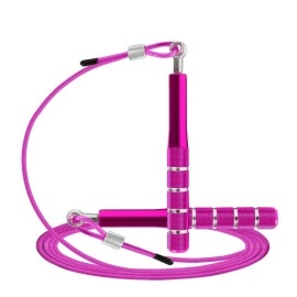 Jump Rope, Wastou Speed Jumping Rope For Training Fitness Exercise, Adjustable Adults Workout Skipping Rope For Men, Women, Kids, Girls (Pink)