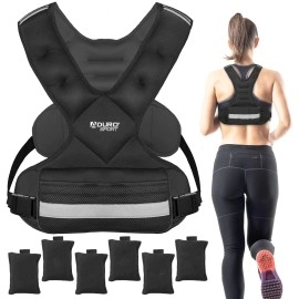 Aduro Sport Adjustable Weighted Vest Workout Equipment, 11Lbs-20Lbs Body Weight Vest For Men, Women, Kids,Black