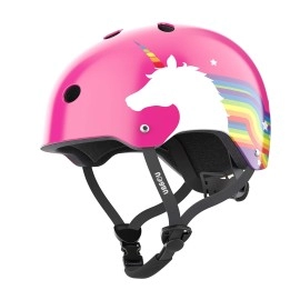 Noggn Bike Helmet For Kids, Girls And Boys Rainbow Unicorn Small For Child 5-14 Bicycle, Scooter, Skateboard Helmet (Pink, Small)