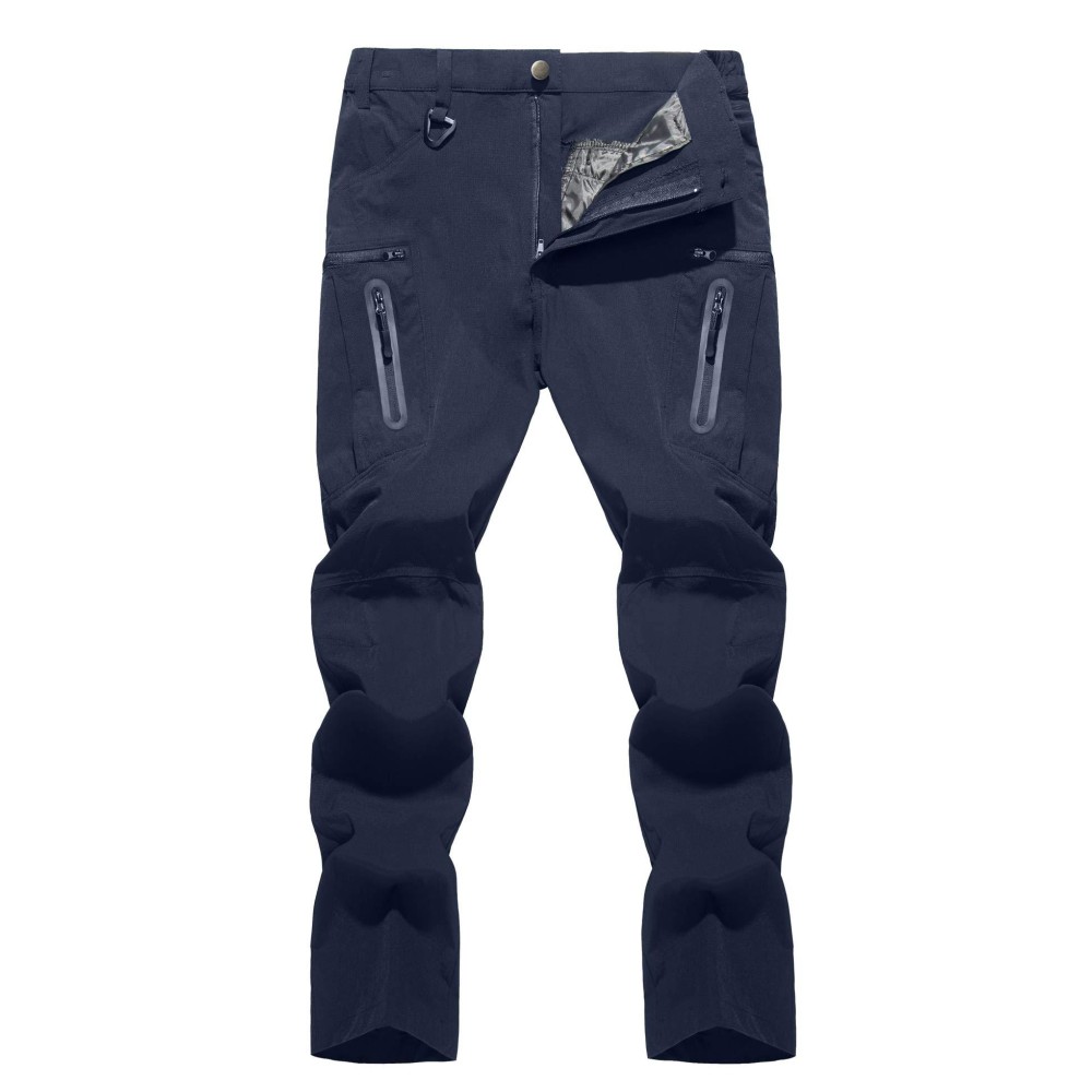 Tacvasen Mens Tactical Stretch Pants Quick-Dry Fishing Travel Hiking Pants Navy, 40