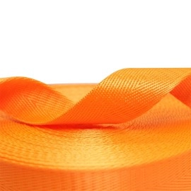 Devobunch Nylon Webbing Straps, 1 Inch Wide Heavy Duty Nylon Strap, Durable Flat Rope Webbing, 10 and 25 Yard Roll for Backpack Strapping, Tie-Down, Dog Leash, 18 Vibrant Colors (Orange, 10 Yard)