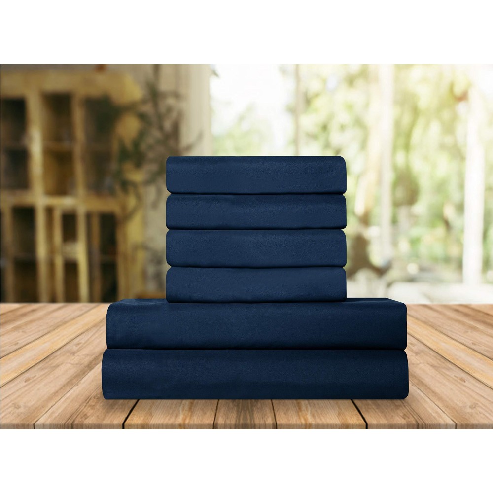 Elegant Comfort Luxury Soft Bed Sheets 1500 Thread Count Percale Egyptian Quality Softness Wrinkle And Fade Resistant (4-Piece) Bedding Set, Twintwin Xl, Sapphire Blue