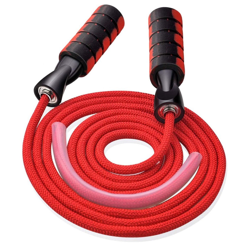 Jump Rope, Professional Weighted Cotton Jump Rope Workout, Adjustable Tangle-Free With Ball Bearings Exerciser Jump Ropes For Cardio, Endurance Training, Fitness Workouts, Jumping Exercise