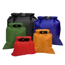Kuou 5 Pack Multicolor Waterproof Dry Bags, Lightweight Dry Sacks Set Floating Dry Sacks Drifting Bags For Rafting Boating (15L+25L+35L+45L+ 6L)