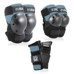 80Six Pad Set With Wristguards, Elbow Pads, And Knee Pads For Kids, Stone Blue, Junior - Ages 5