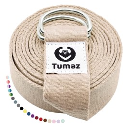 Tumaz Yoga Strapstretch Bands 15+ Colors, 6810 Feet Options] With Extra Safe Adjustable D-Ring Buckle, Durable And Comfy Delicate Texture - Best For Daily Stretching, Physical Therapy, Fitness
