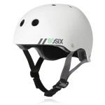 80Six Dual Certified Kids Bike, Scooter, And Skateboard Helmet, White Matte, Medium / Large - Ages 14+