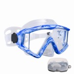 Aqua A Dive Sports Diving Mask Anti-Fog Swimming Snorkel Mask Suitable For Adults Scuba Dive Swim Snorkeling Goggles Masks (Blue-White)