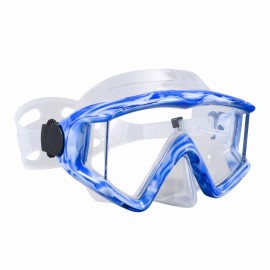 Aqua A Dive Sports Diving Mask Anti-Fog Swimming Snorkel Mask Suitable For Adults Scuba Dive Swim Snorkeling Goggles Masks (Blue-White)