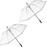 G4Free 62 Inch Clear Golf Umbrella Transparent Auto Open Large Stick Umbrella Oversized Umbrella Windproof Waterproof With Sleeve For Women Men