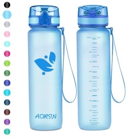 Aorin Sports Water Bottle - 350Ml500Ml750Ml1L,Tritan Gym Bottle Bpa-Free & Drinking Bottles, Leakproof,One Click Flip Lidkids,Adults,Gym,Outdoor Sport