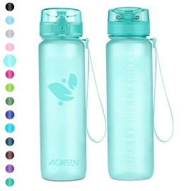 Aorin Sports Water Bottle - 350Ml500Ml750Ml1L,Tritan Gym Bottle Bpa-Free & Drinking Bottles, Leakproof,One Click Flip Lidkids,Adults,Gym,Outdoor Sport