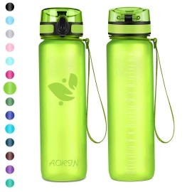 Aorin Sports Water Bottle - 1000Ml-Tritan Gym Bottle Bpa-Free & Drinking Bottles, Leakproof,One Click Flip Lidkids,Adults,Gym,Outdoor Sport