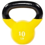 Balancefrom Everyday Essentials All-Purpose Color Vinyl Coated Kettlebell, 10 Pounds