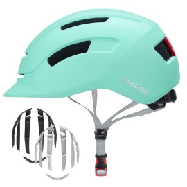 Adult Urban Bike Helmet - Adjustable Fit System & Integrated Taillight For Men Women