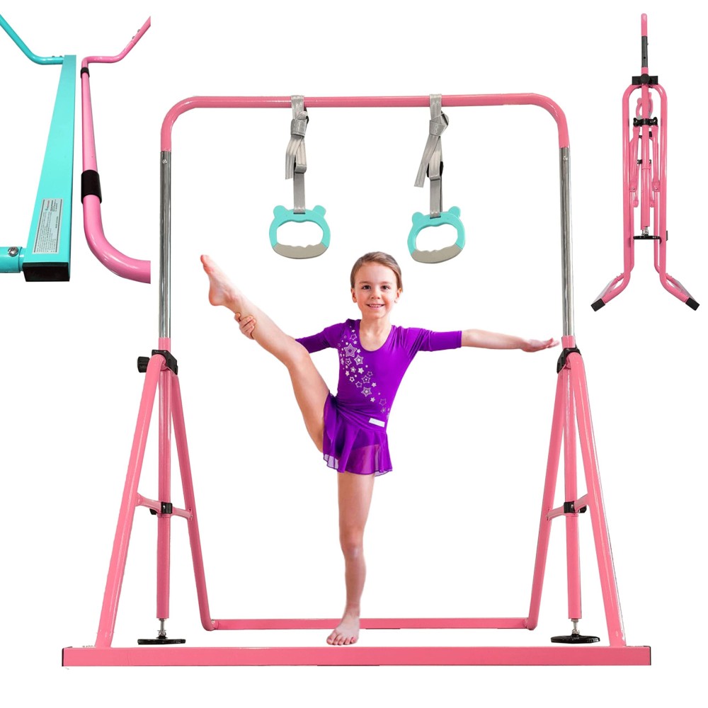 Pregymnastic Updated Folding Gymnastics Kip Bar With Sturdier Base, Easy To Assemble And Dis-Assemble