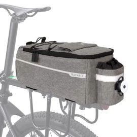 Raymace Bike Rear Rack Bag With Tail Light, Bike Truck Cooler Bag For Warm Or Cold Items