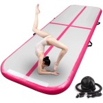 Fbsport 10Ft Inflatable Air Gymnastics Mat Training Mats 4/8 Inches Thickness Gymnastics Tracks For Home Use/Training/Cheerleading/Yoga/Water With Pump