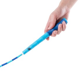 Buddy Lee Beaded Speed Jump Rope - Blue, Bamboo Shaped Handles | Soft TPU Beads, High Density Nylon Rope | Perfect Choice For Schools, Gym & Outdoor Jumping | Great for Rope Releases | Kids & Adults