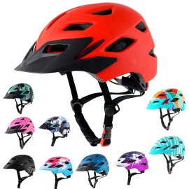 Bavilk Kids Bike Helmet Child Youth Adjustable Multi-Sport Bicycle Cycling Scooter Led Light Detachable Visor Girls Boys