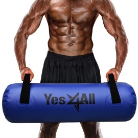 Yes4All Large Aqua Bags For Workout 49Lbs - Ultimate Core Water Weights Aqua Bag - Portable Stability Fitness - Perfect Agility, Durability For Indoors And Outdoors - Clear Color