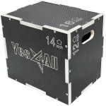 Yes4All 3 In 1 Non-Slip Wooden Plyo Box - Black - 16 X 14 X 12