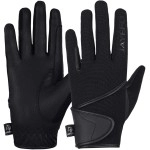 Jayefo All Season Men & Women Horse Riding Gloves (Black, Small)