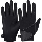 Jayefo All Season Men & Women Horse Riding Gloves (Black, X-Small)