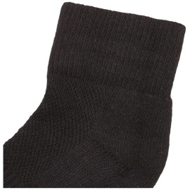 No nonsense womens Soft & Breathable Cushioned Quarter Top Running Socks, Black - 9 Pair Pack, 4 10 US