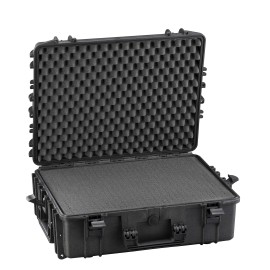 Panaro Plastic Max Cases, Airtight Case With Cubetted Sponge High Density No Gends, Black, L