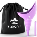 Female Urination Device,Reusable Silicone Female Urinal Foolproof Women Pee Funnel Allows Women To Pee Standing Up,Womens Urinal Is The Perfect Companion For Travel And Outdoor (Purple)