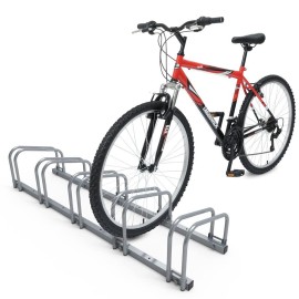 Vounot Bike Stand Floor 5 Rack Bike Garage Bicycle Storage Parking Rack Cycle Organizer Locking Stand For Indoor Outdoor