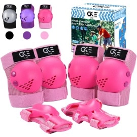 Cke Kids/Youth Knee Pads For Toddler Elbow And Knee Pads Toddler Protective Gear Set Kids Knee Pads And Elbow Pads For Toddler Girls Boys With Wrist Guards For Skating Cycling Bike Rollerblading