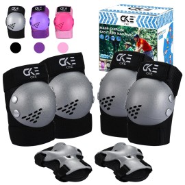 Cke Kids/Youth Knee Pads For Toddler Elbow And Knee Pads Toddler Protective Gear Set Kids Knee Pads And Elbow Pads For Toddler Girls Boys With Wrist Guards For Skating Cycling Bike Rollerblading