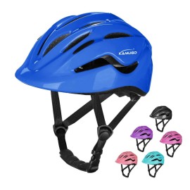 Kamugo Kids Helmet,Toddler Bike Helmet For Girls Boys Age 2-8 Years,Children Adjustable Helmet Suitable For Skateboard Bicycle Scooter Inline Roller Skate Rollerblading Cycling Multi-Sport(Blue)