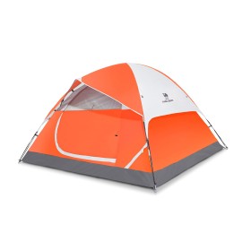 Camel Crown 2/3/4/5 Person Camping Dome Tent, Waterproof,Spacious, Lightweight Portable Backpacking Tent For Outdoor Camping/Hiking (3/4 Person, Orange-2)