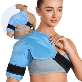 Revix Shoulder Ice Pack Rotator Cuff Cold Therapy, Ice Packs Shoulder Wraps For Pain Relief Tendonitis, Reusable Shoulder Cold Pack Compression Brace For Injuries, Recovery After Shoulders Surgery