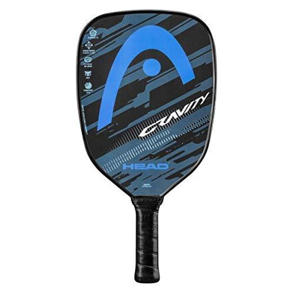 Head Graphite Pickleball Paddle - Gravity Paddle With Sweetspot Power Core Comfort Grip - Bluegrey