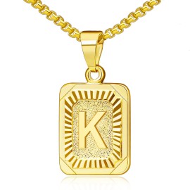 Jsjoy Gold Initial Necklace For Women Initial Pendant K Necklaces Gold Necklace With Initial For Men