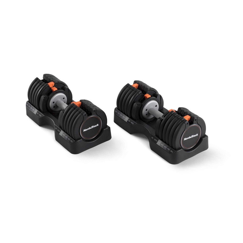 Nordictrack 55 Lb Select-A-Weight Dumbbell Pair, Black