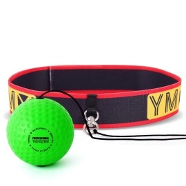 Ymx Boxing Ultimate Reflex Ball Set - 4 React Reflex Ball Plus 2 Adjustable Headband, Great For Reflex, Timing, Accuracy, Focus And Hand Eye Coordination Training For Boxing, Mma And Krav Mega