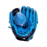 Phinix 10 Baseball Glove Tee Ball Mitts And Foam Ball For Kids Beginner Play Training Right Hand Throw Blue