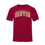 Barnesmith University Of Denver Du Pioneers Short Sleeve Adult Unisex T-Shirt, Classic, Cardinal, Xx-Large