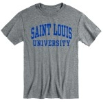 Ivysport Saint Louis University Billikens Short Sleeve Adult Unisex T-Shirt, Classic, Charcoal Grey, Small