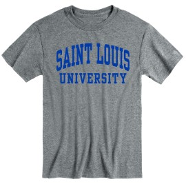 Ivysport Saint Louis University Billikens Short Sleeve Adult Unisex T-Shirt, Classic, Charcoal Grey, Small