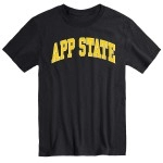 Barnesmith Appalachian State Asu Mountaineers Short Sleeve Adult Unisex T-Shirt, Classic, Black, Xx-Large