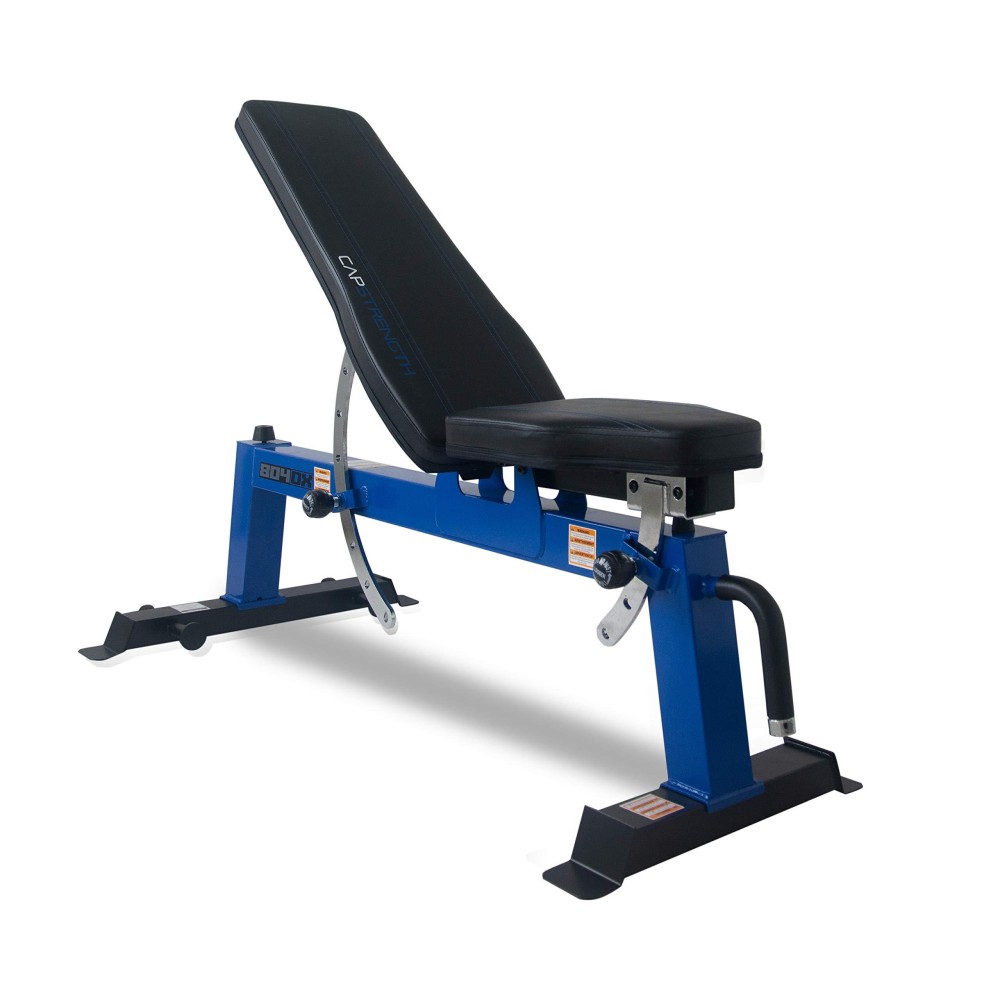 Cap Barbell Deluxe Utility Weight Bench, Blue (Fm-Cs804Dx-Bl)