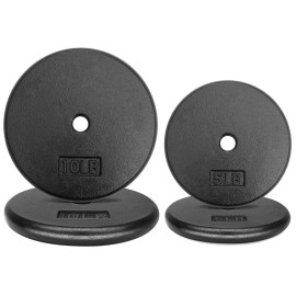A2Zcare Standard Cast Iron Weight Plates 1-Inch Center-Hole For Adjustable Dumbbells, Standard Barbell 125, 25, 5, 75, 10, 15, 20 (Single, Pair And Four) (Set 30 Lbs (5 Lbs - Pair 10 Lbs - Pair))