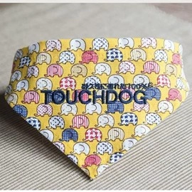 Touchdog 'Bad-To-The-Bone' Elephant Patterned Fashion Pet Bandana For Dogs - Dog Bandana With Hook-And-Loop Enclosures For Easy On And Off Access